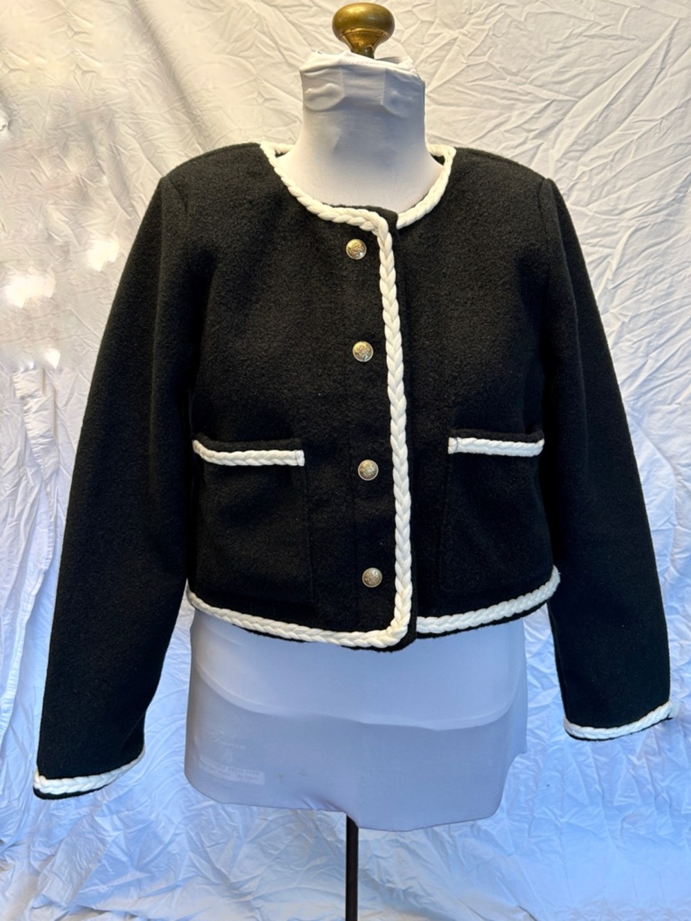 J. Crew Cropped bouclé yarn lady jacket